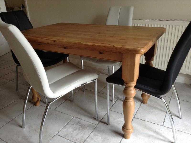 Solid pine dining room table