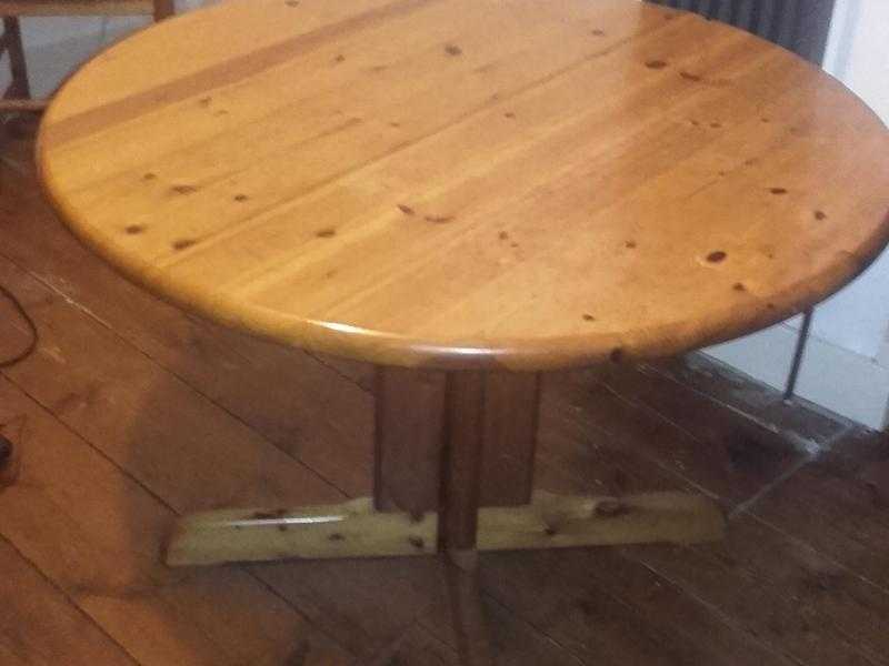 Solid pine dining table and chairs