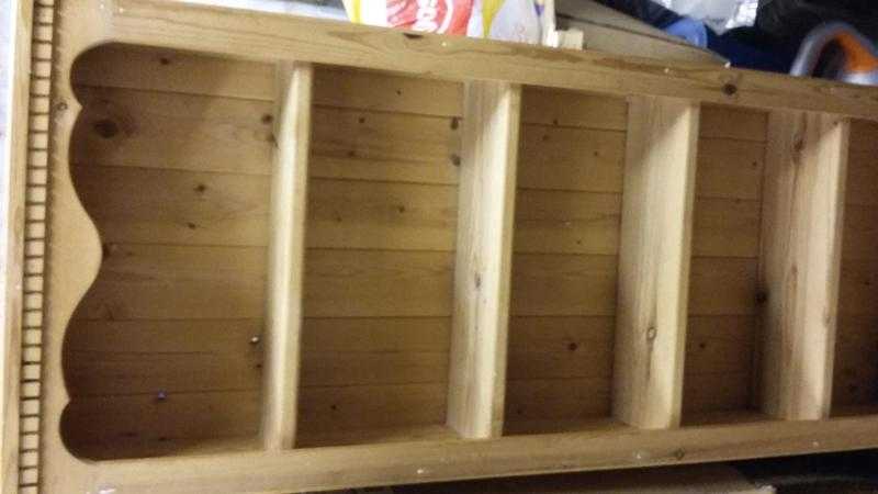 solid  pine display  unit