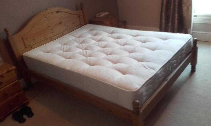 Solid pine double bed