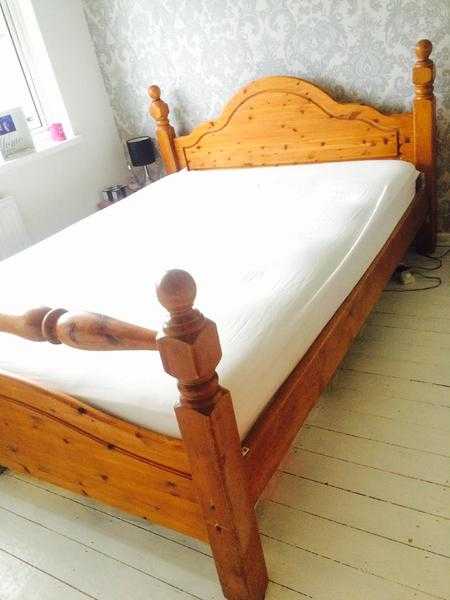 Solid pine king size bed