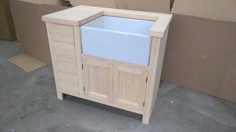 Solid Pine Sink Kitchen Unit INCLUDING Sink