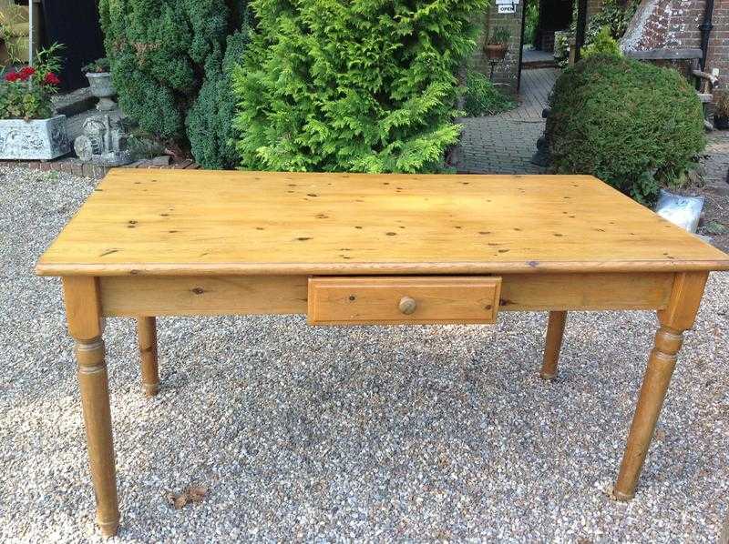 Solid pine table ...with draw