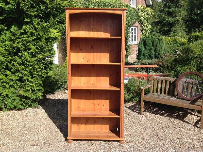 Solid pine tall bookcase ...