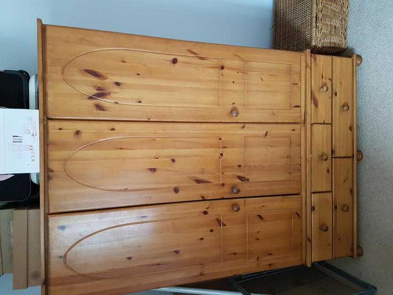 Solid pine wardrobe