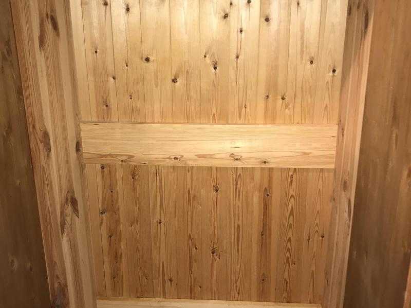 Solid pine wardrobe with deep drawer