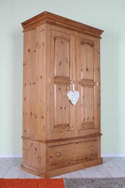 SOLID PINE WARDROBE WITH DRAWER WAXED QUALITY MADE - CAN COURIER