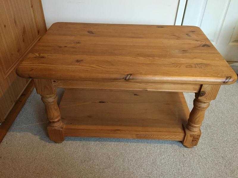 Solid Polished Pine Coffee Table