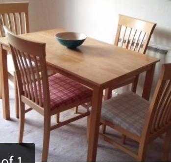 solid table and john lewis chairs