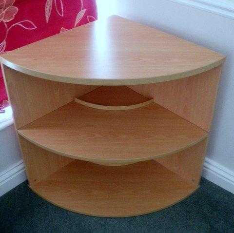 Solid well made Beech effect Corner unit - as new