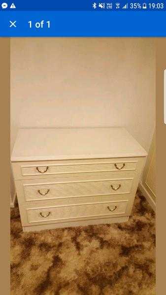 solid white set of drawers