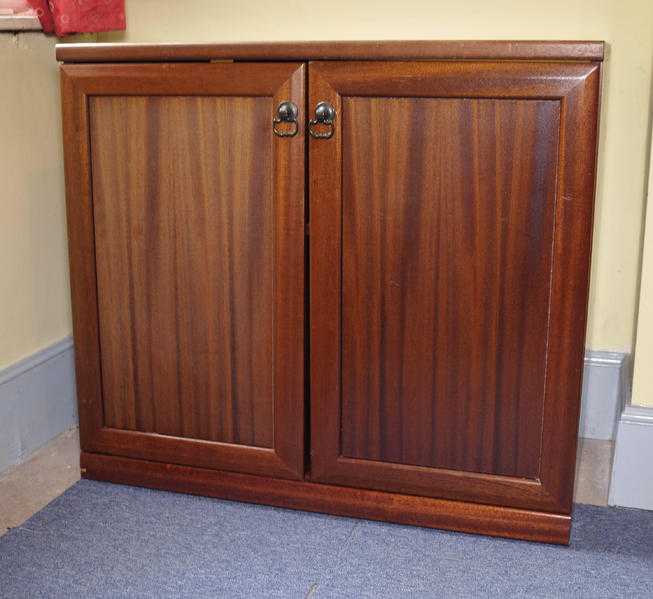 Solid Wood 2 door storage cupboard cabinet - Rosewood colour finish