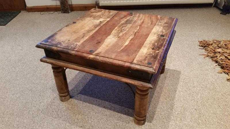 Solid wood antique style coffee table