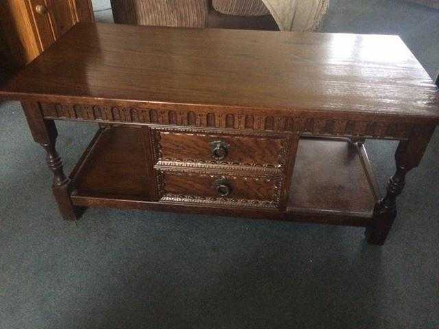 Solid wood coffee table