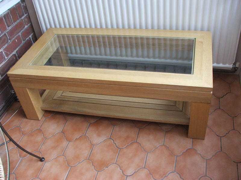 solid wood coffee table