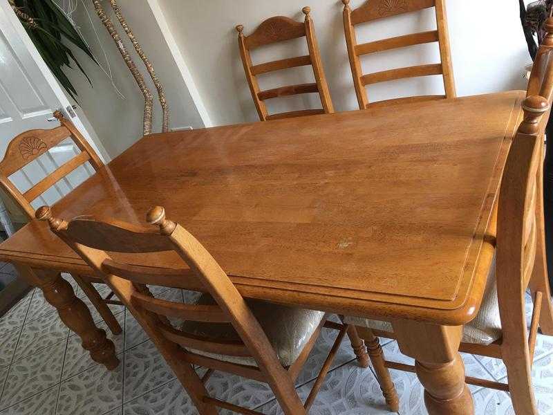 Solid wood dining table