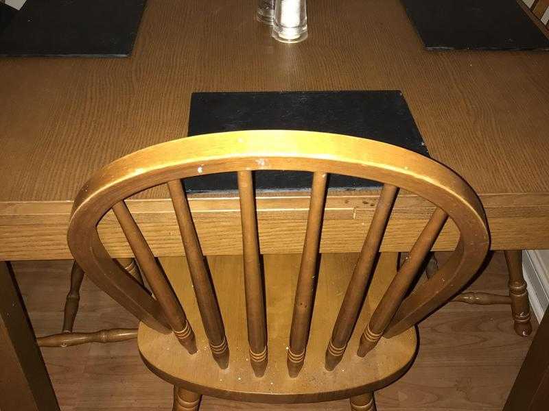 Solid wood extendable dining table and chairs