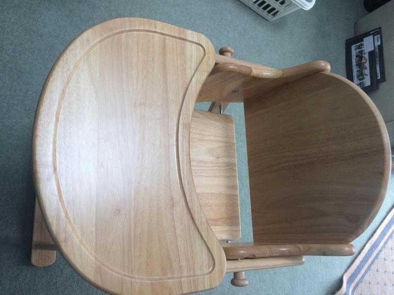 Solid Wood high chair - excellent condition