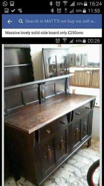 Solid wood sideboard large retro unit reduced to only  100ono