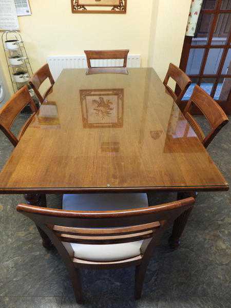 Solid Wood Table amp 6 chairs