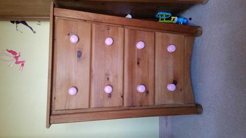 Solid wood wardrobe and drawers