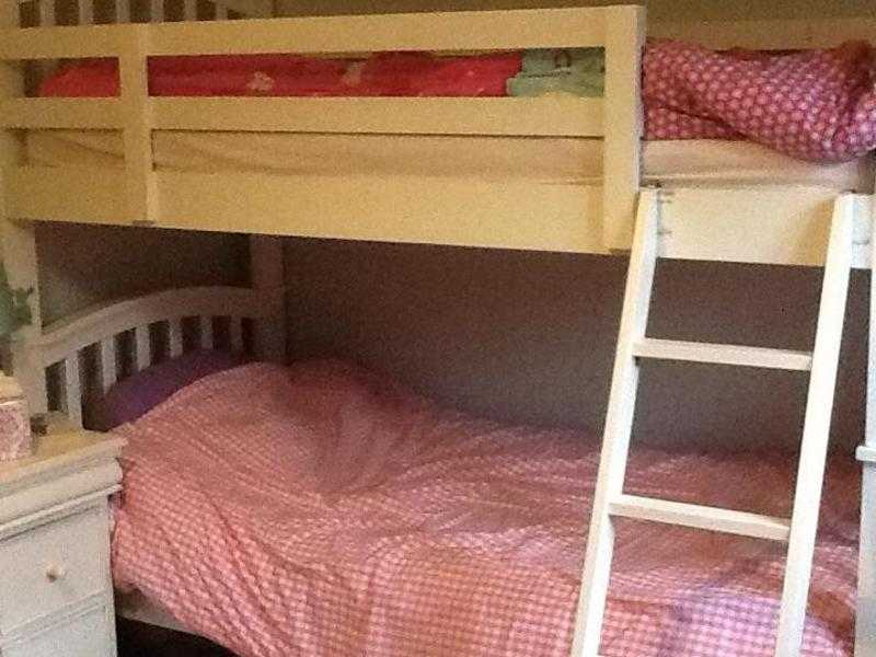 Solid Wood White Bunk Beds