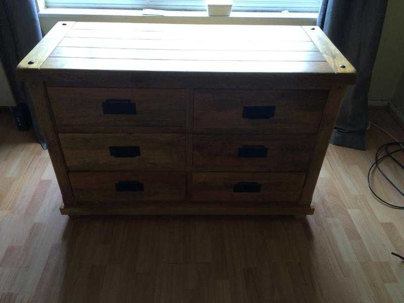 Solid wooden chest of drawers