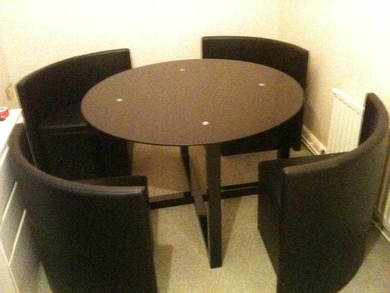 space saving dining table and chairs set