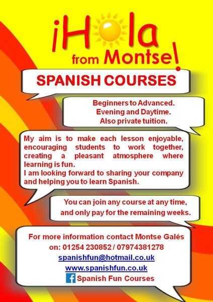 Spanish Courses 20162017