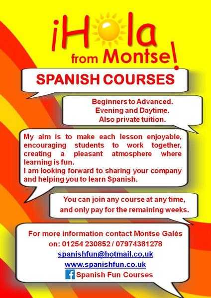 Spanish Courses Open Events 20162017