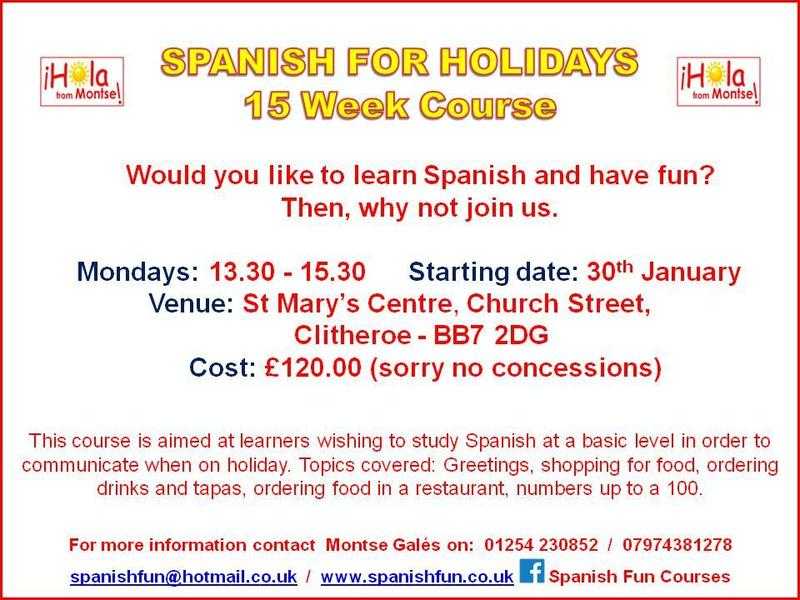Spanish for Holiday 15 Week Course