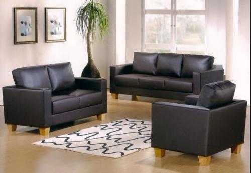 Spencer Leather Box Sofa 3,2,1 Set