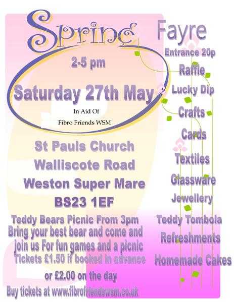 Spring Fayre and Teddy Bears Picnic in aid of Fibro Friends WSM