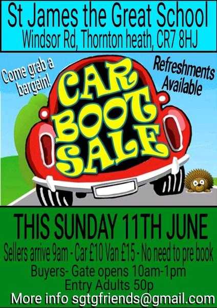 St James The Great School Car Boot Sale