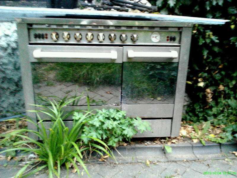 Stainless Steel Dual Fuel Diplomat Range Cooker - VERY much in need of cleaning