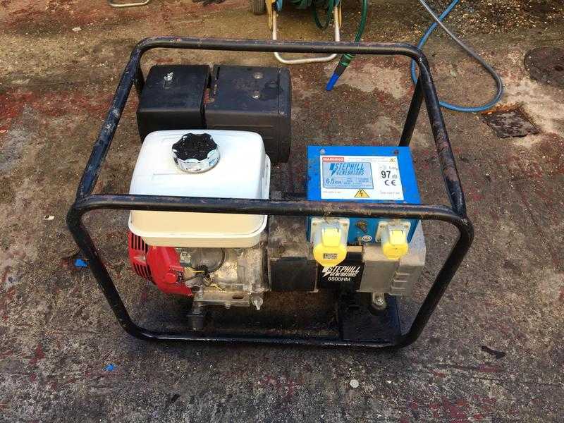 stephill petrol generator 115230v 6.5kva