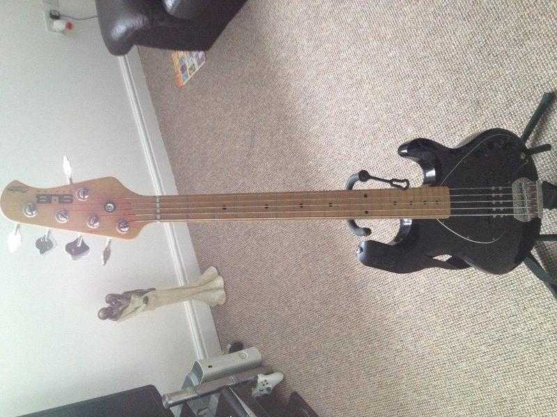 Sterling by Music Man Sub Ray 5 String Bass Guitar (Includes gig bag and guitar stand)