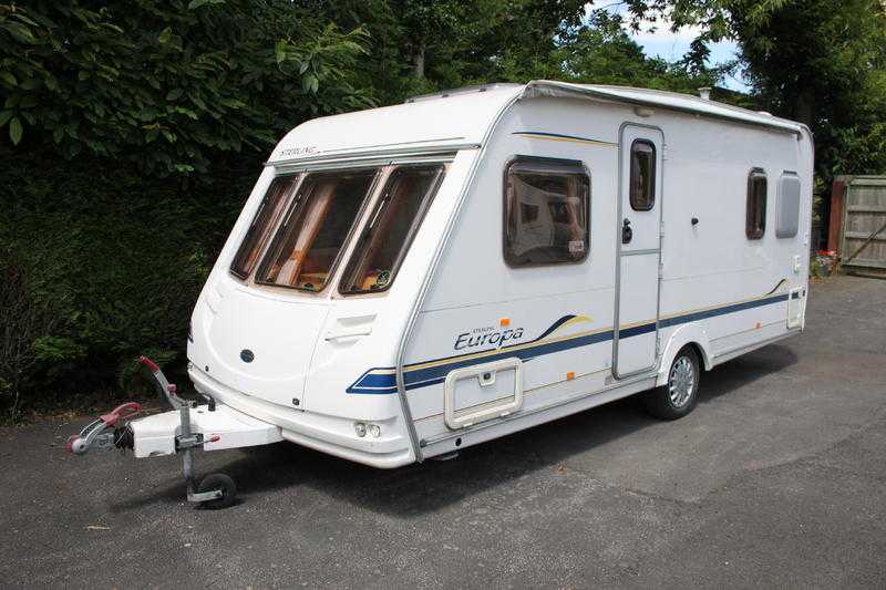 Sterling Europa 2002 4 Berth Fixed Bed Caravan  Full Awning  Winter Cover