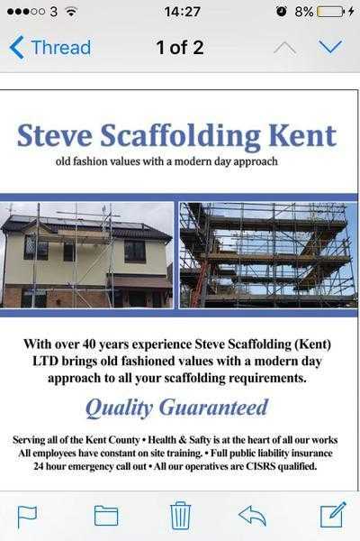 Steve Scaffolding Kent limited time only no VAT OFFER