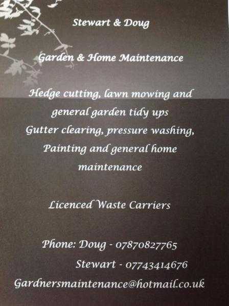 Stewart and Doug.Garden and home Maintenance