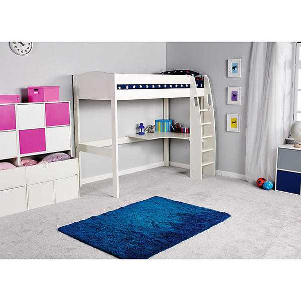 Stompa Uno S Plus High-Sleeper Bed with Corner Desk, Whiteamp Stompa MattressRRP 649- Good Condition