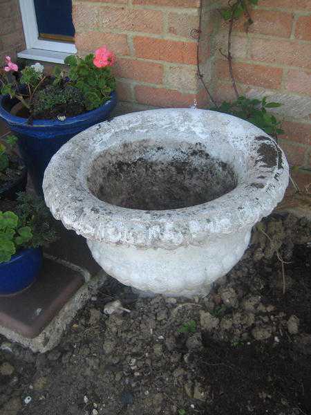 stone garden planters