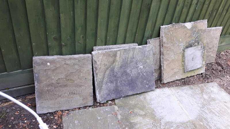 Stone patio slabs