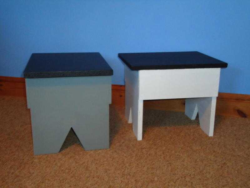 stool with blackboard top