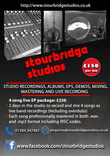 Stourbridge Studios,  Professional recording, mixing and mastering.