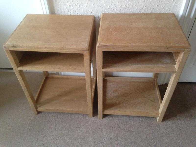 Stripped Oak Bedside Tables