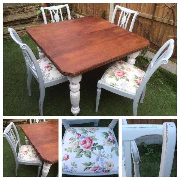 Stunning antique extending table amp 6 chairs