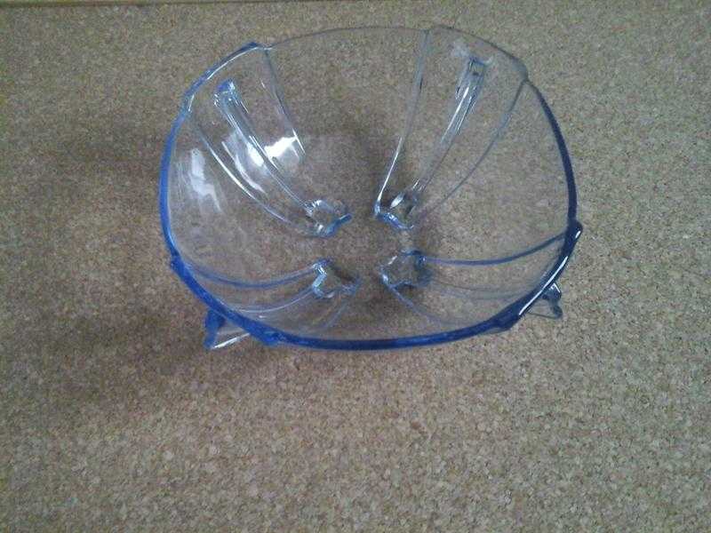 Stunning Art Deco blue glass bowl