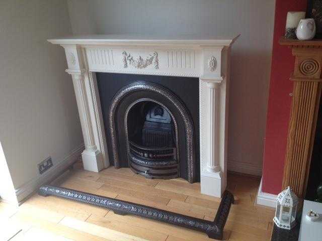 Stunning Cast Iron Victorian Fireplace with Ornate Wood Surround