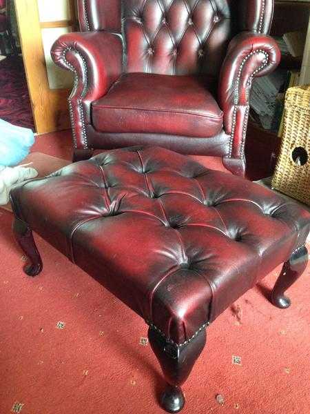 Stunning Oxblood Chesterfield Footstool